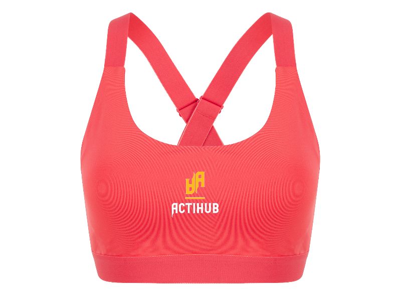 Image of the Coral Pink Sports Bra piece